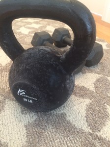 Not good when your kettle bell and weights are covered in frost :-(